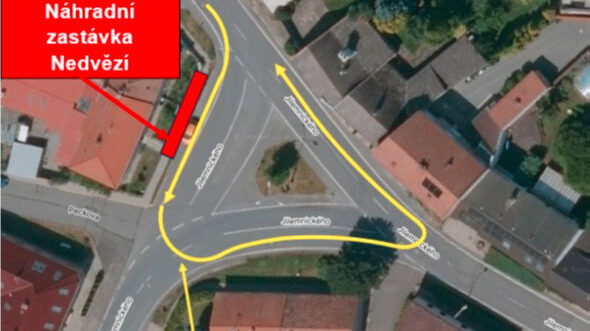 Náhradní zastávka Nedvězí Náhradní zastávka Nedvězí